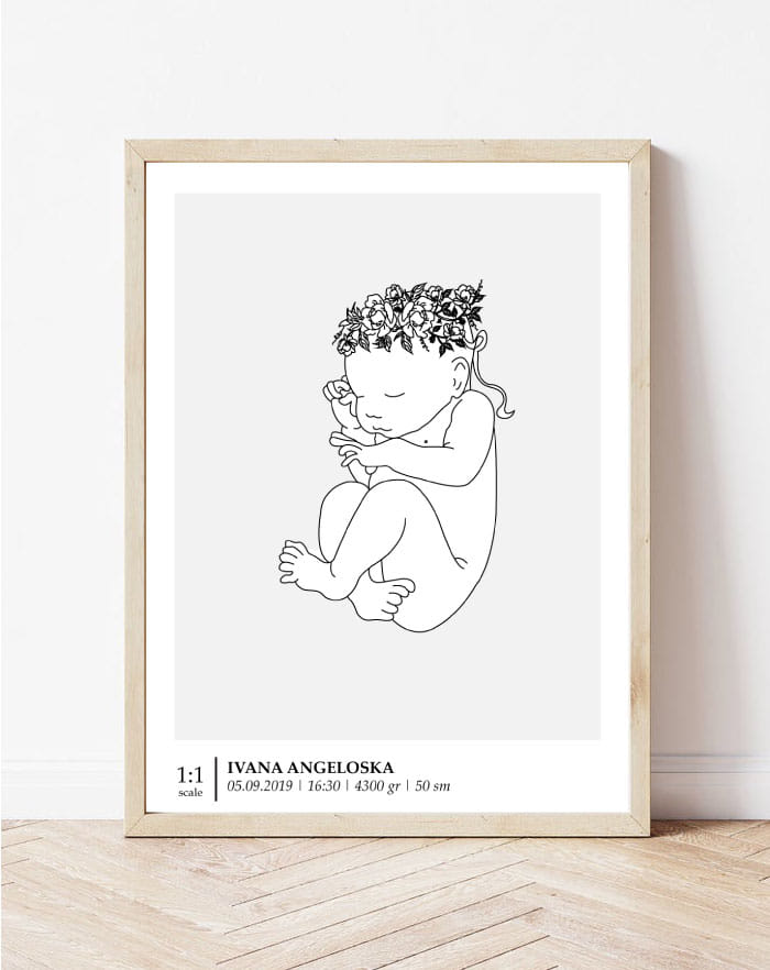 Bebe poster vo 1:1 razmer | Бебе постер во 1:1 размер