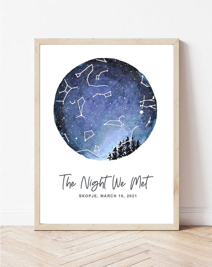 Akvarel zvezdena mapa | Акварел звездена мапа