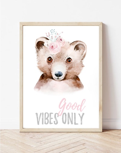 Постер за соба на дете и бебе - мечка