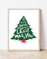 Новогодишен и божичен постер - елка