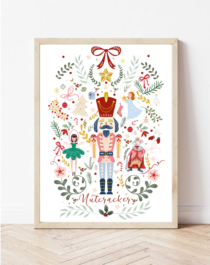 Новогодишен и божичен постер - Оревокршачка