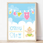 Spomen ramka za novorodence, infografik | Спомен рамка за новороденче, инфографик