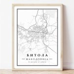 Minimalisticka mapa na bitola | минималистичка мапа на битола