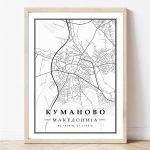 Minimalisticka mapa na kumanovo | минималистичка мапа на куманово