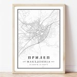 Minimalisticka mapa na prilep | минималистичка мапа на прилеп