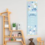 Рол за мерење на висина на дете со цветови | Rol za merenje na visina na dete so cvetovi