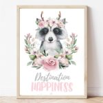 Постер за соба на дете и бебе - ракун