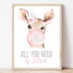 Постер за соба на дете и бебе - срна