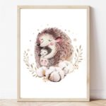 постер за мама и бебе - ежиња