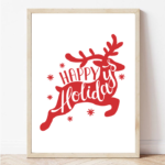 Новогодишен и божичен постер - елен