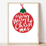 Новогодишен и божичен постер - лампиони