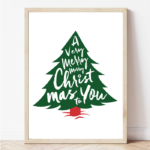 Новогодишен и божичен постер - елка