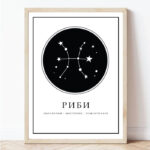 Постер со хосроскопски знак Риби | Poster so hotoskopski znak Ribi