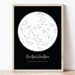 Мапа со соѕвездие црно-бела