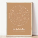 Ѕвездена мапа во боја | соѕвездие во боја | персонализиран постер