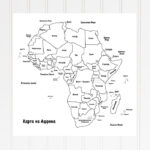 Подлога за играње - Карта на Африка