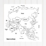 Подлога за играње - Карта на Азија