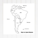 Подлога за играње - Карта на Јужна Америка